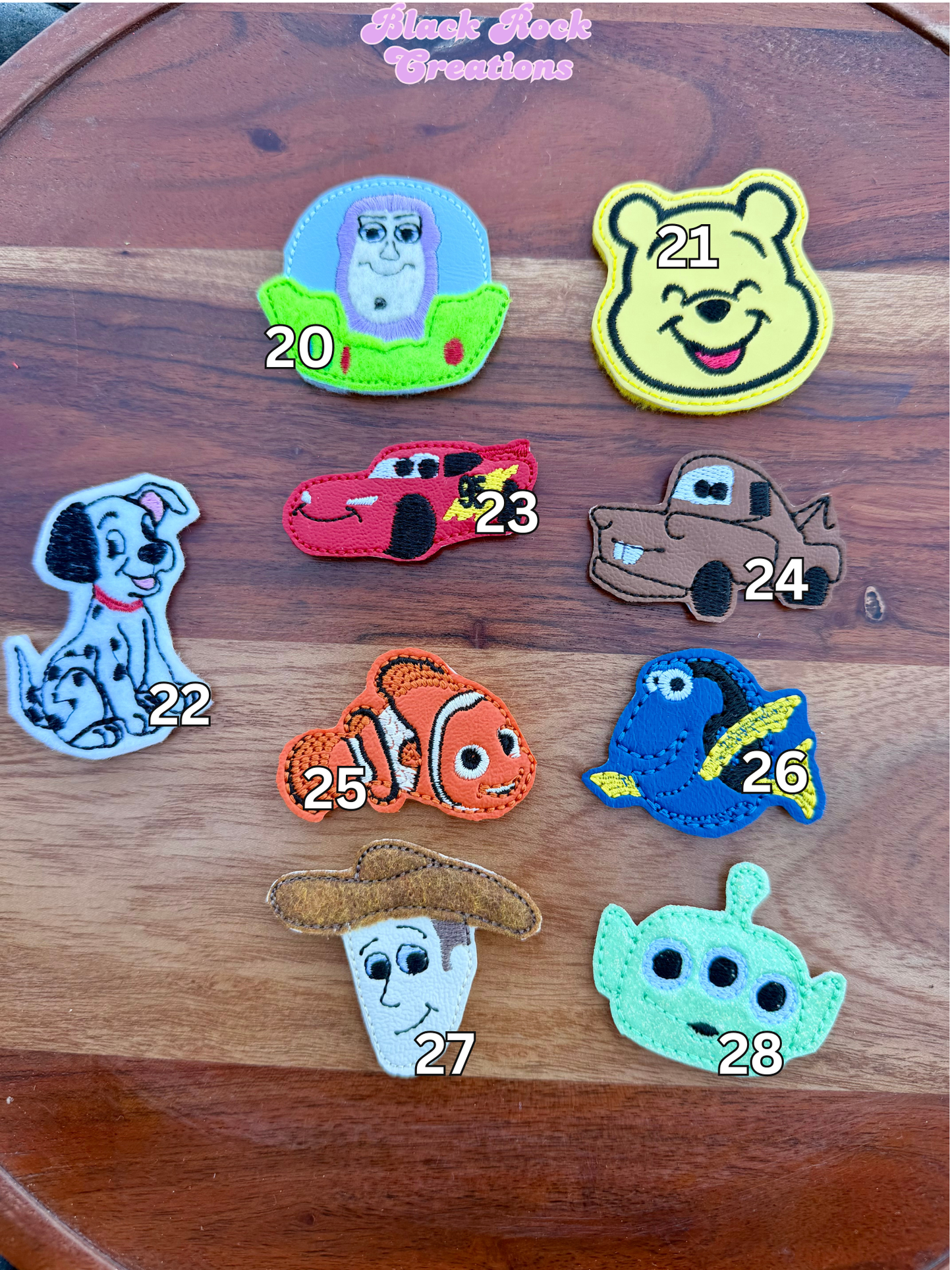 Felties on clips