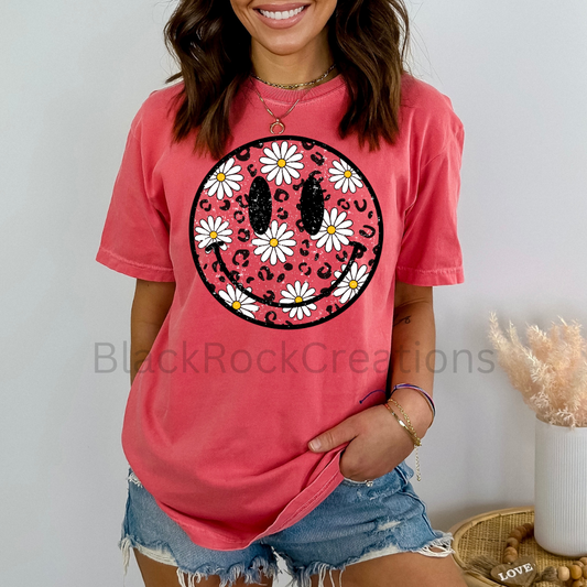 Happy floral comfort colors tshirt