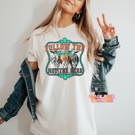 follow the word not the herd comfort colors tshirt