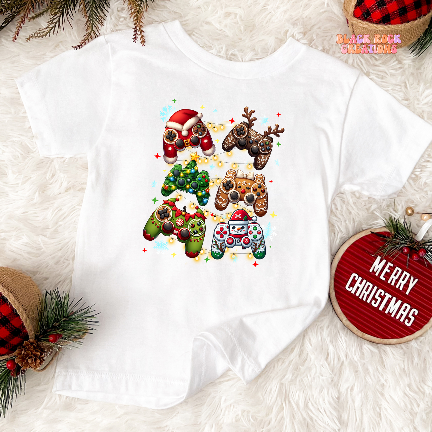 Gamer Christmas toddler tee