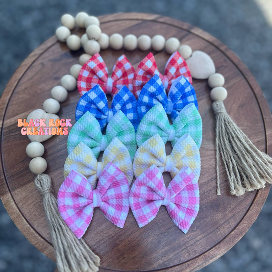 Gingham bows