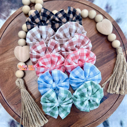 Gingham fall bows BUNDLE