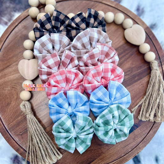 Gingham fall bows BUNDLE