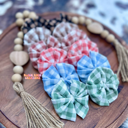Gingham fall bows BUNDLE