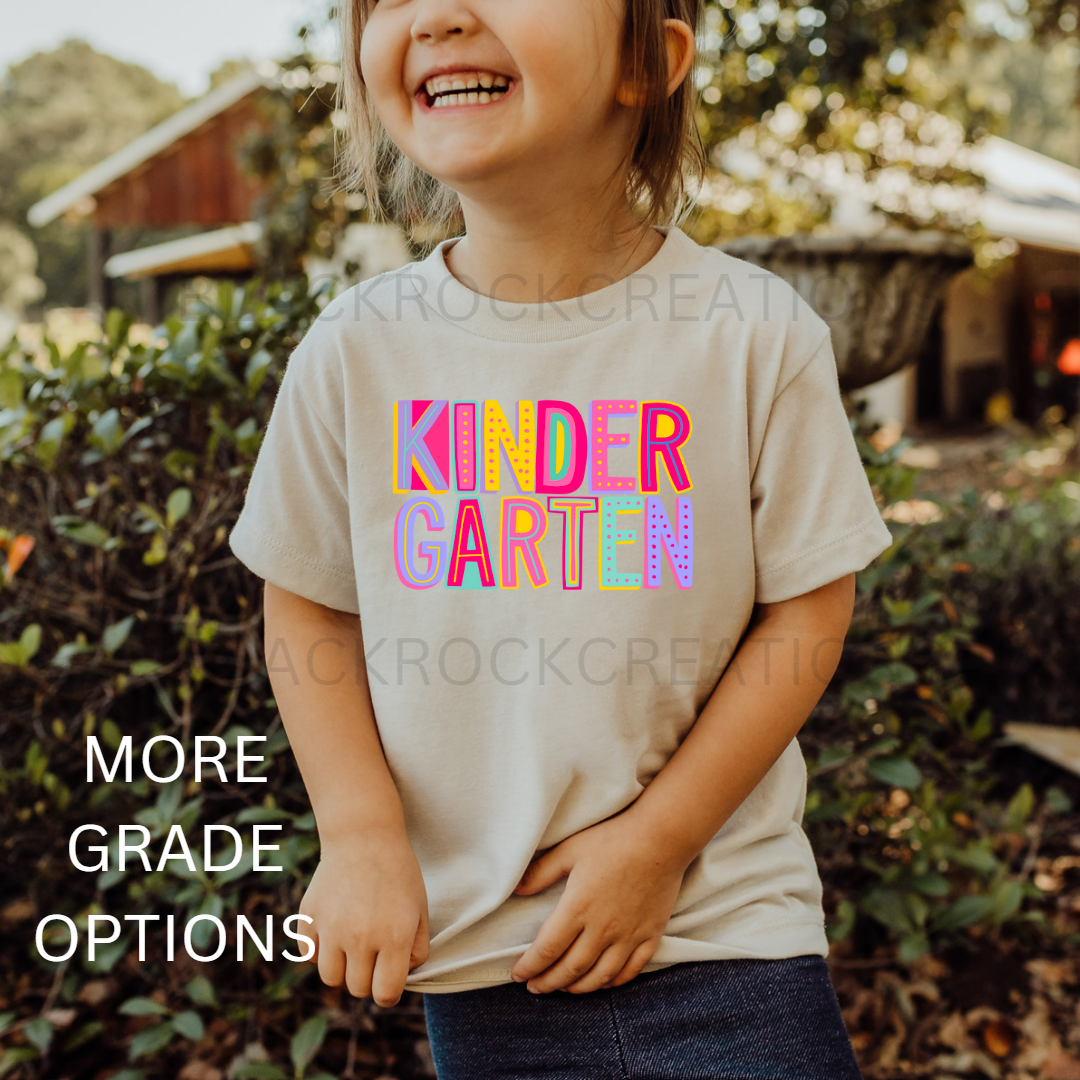 first day of school tshirt - girl colors