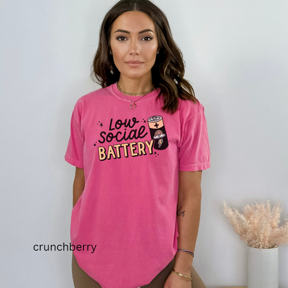 low social battery colors t-shirt