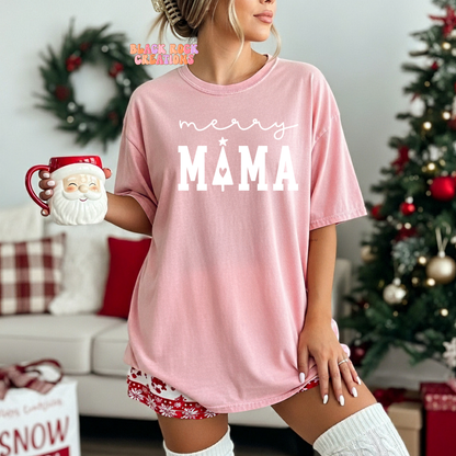 Merry mama comfort colors tshirt