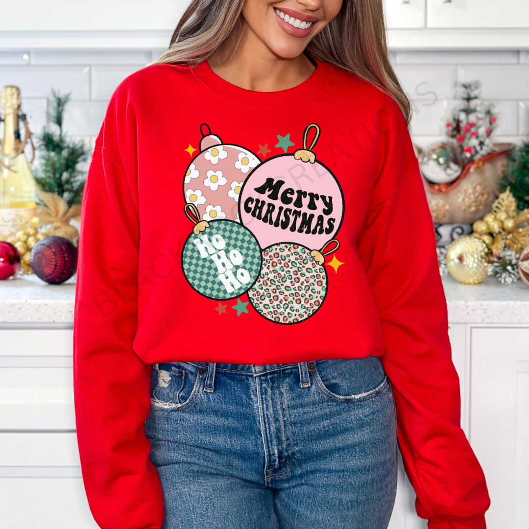 Merry christmas ornaments sweatshirt