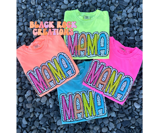 NEON mama comfort colors t-shirts