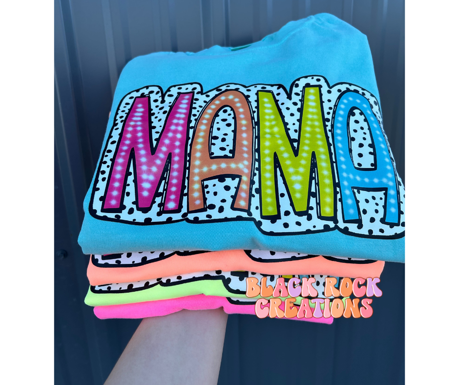 NEON mama comfort colors t-shirts