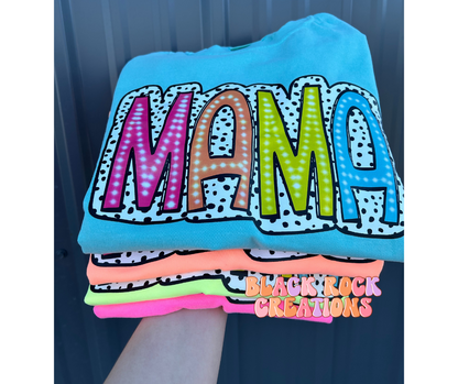 NEON mama comfort colors t-shirts