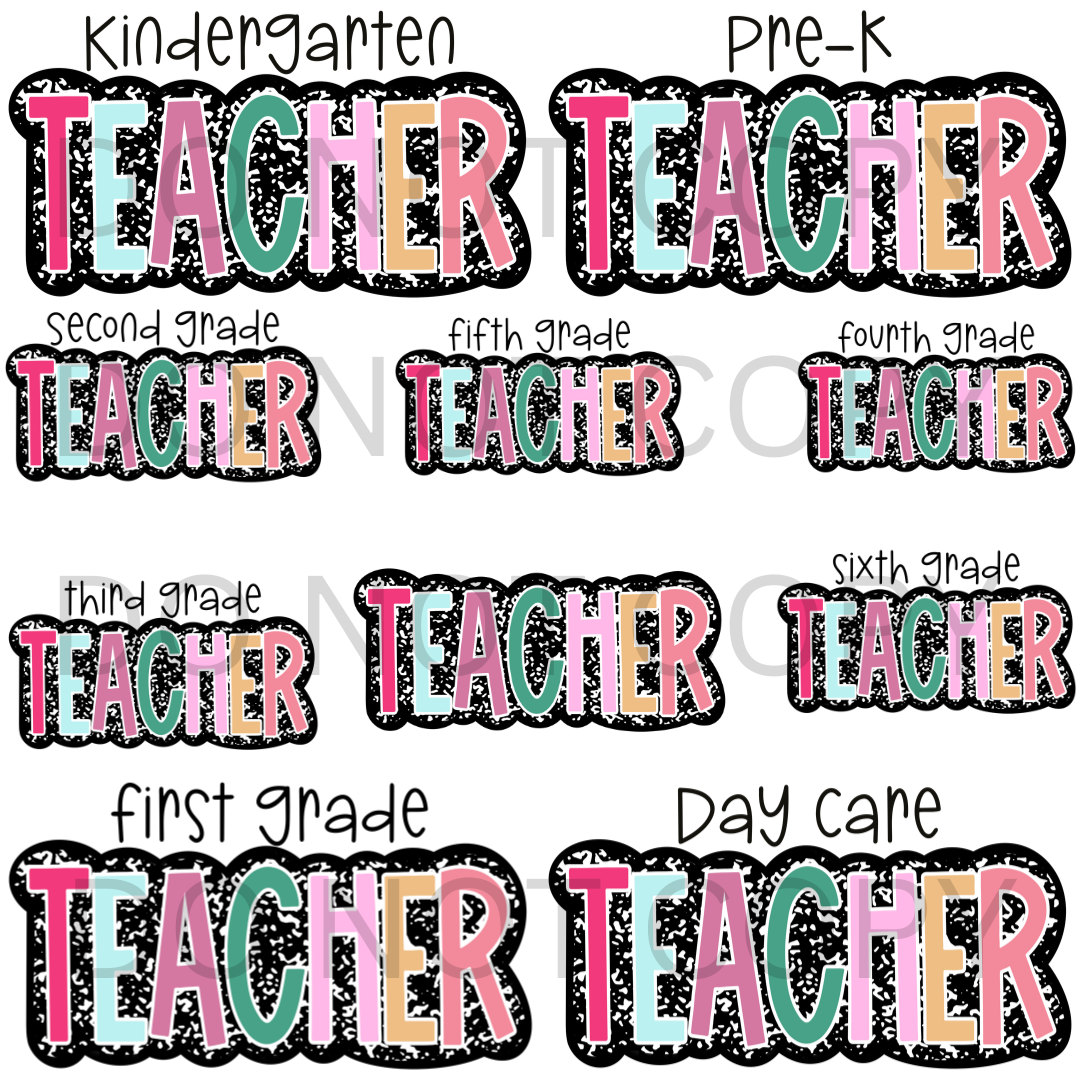 Teacher composition back to school comfort colors tshirt