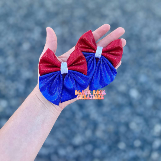 Patriotic holo red white & blue sailor piggies