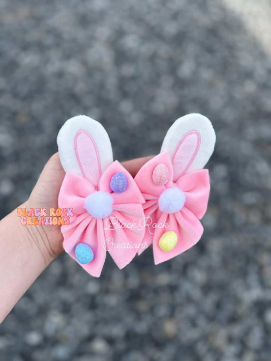 Plushy velvet bunny ears bow - multiple styles