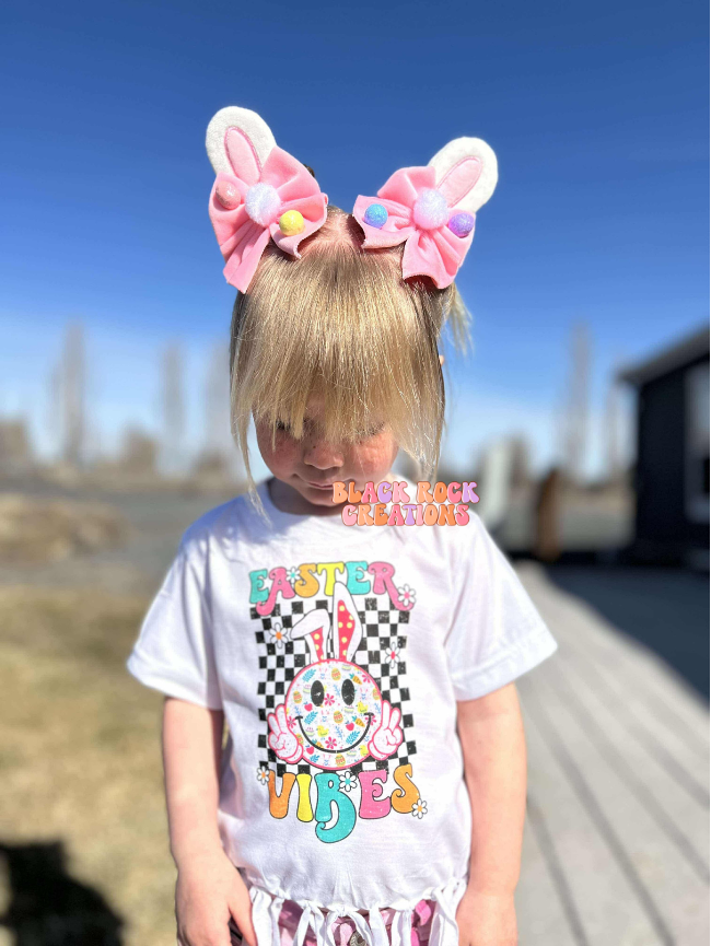 Plushy velvet bunny ears bow - multiple styles