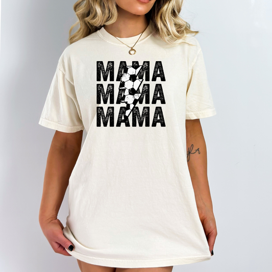 Soccer mama distressed comfort colors tshirt