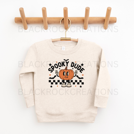 spooky dude toddler sweatshirt