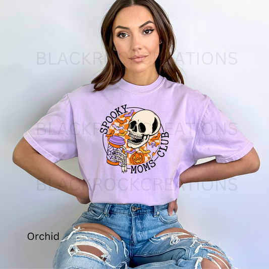 Spooky moms club comfort colors tshirt