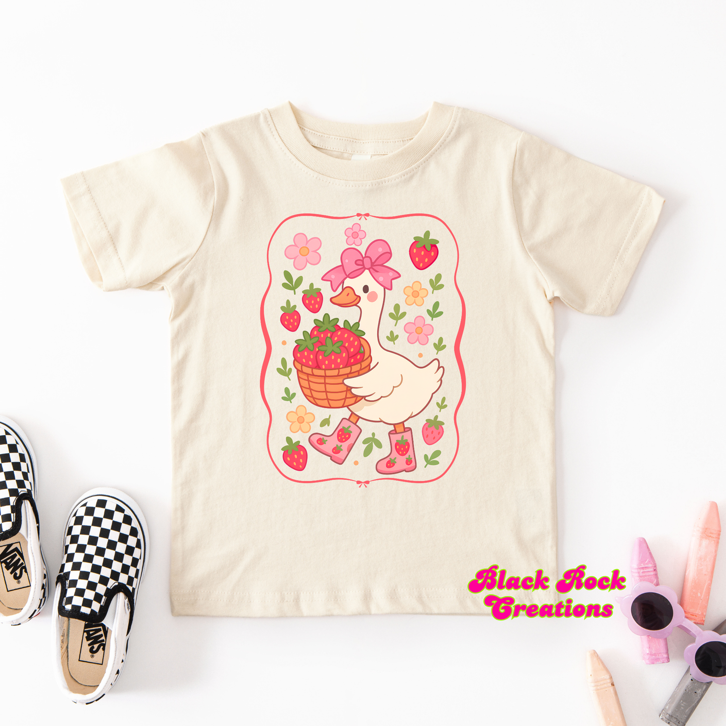 Strawberry goose tee - infant & toddler