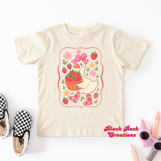 Strawberry goose tee - infant & toddler