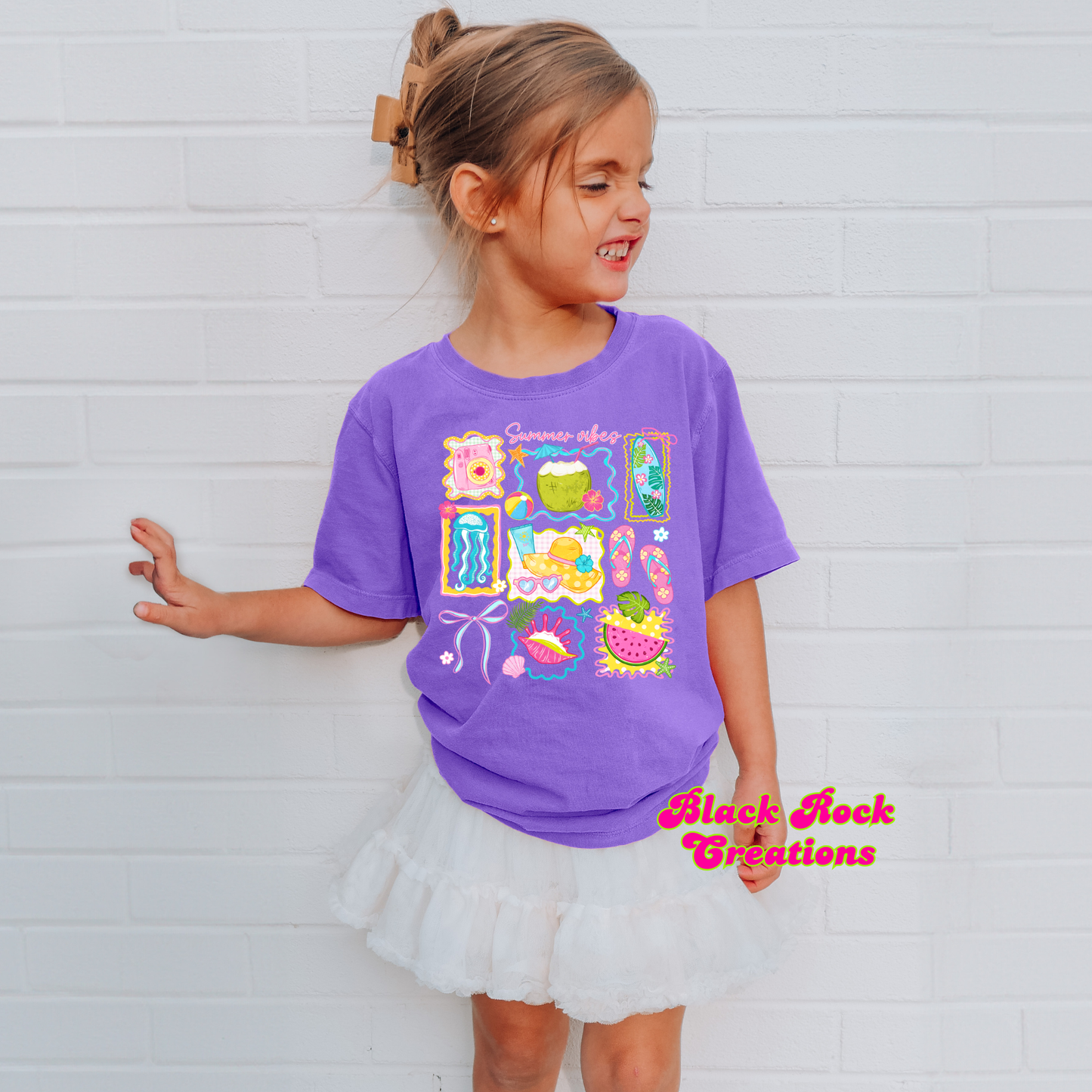 Summer vibes collage tee - infant & toddler