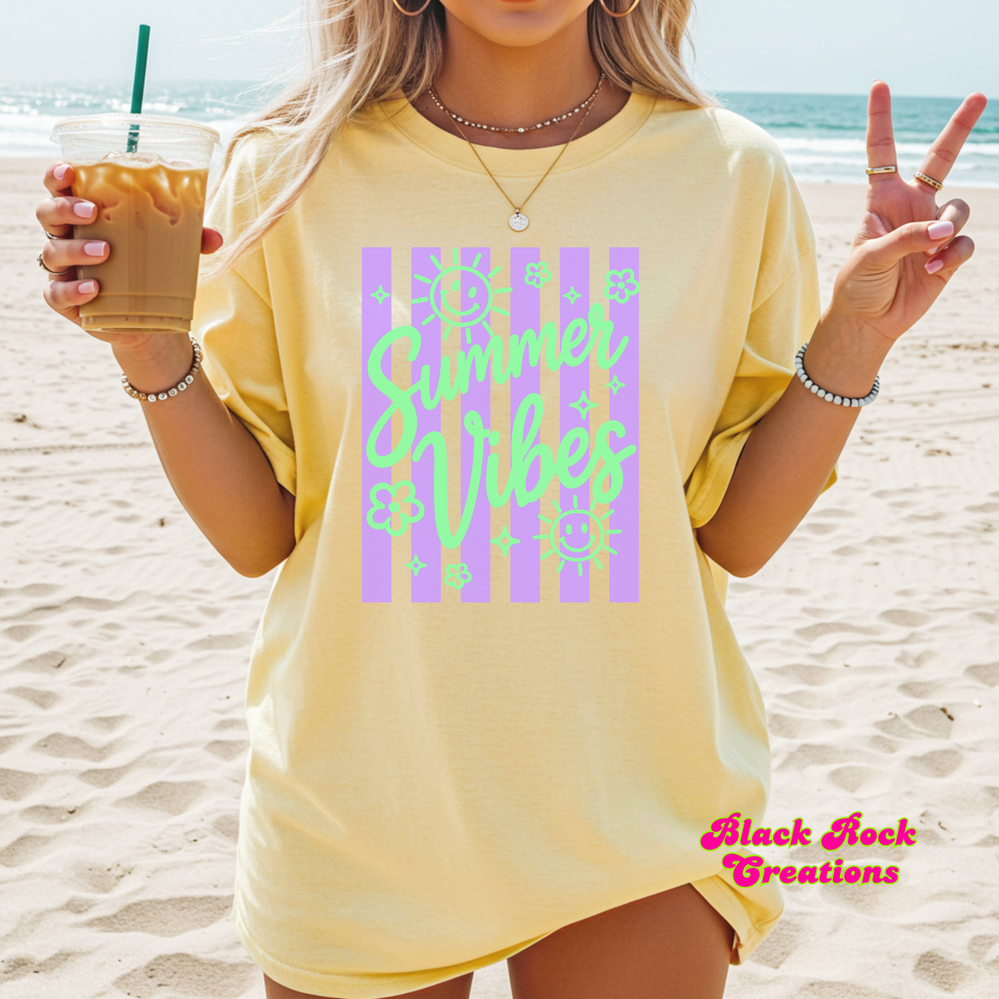 Summer vibes comfort colors tshirt